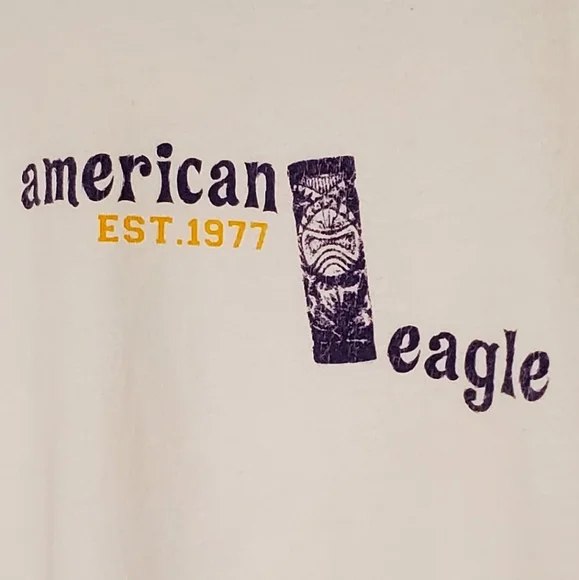 Purple and Yellow Tiki Graphic AE T-Shirt - Picture 7 of 7